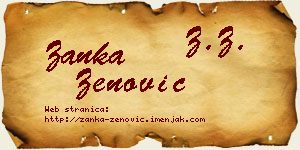 Žanka Zenović vizit kartica